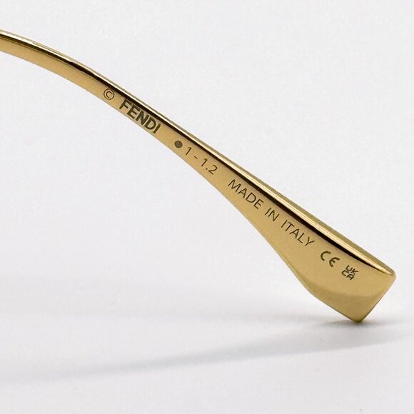 NEW FENDI FE40068U 30S SUNGLASSES WOMEN GOLD VIOLET CAT EYE EYEWEAR FENDI - Picture 15 of 16